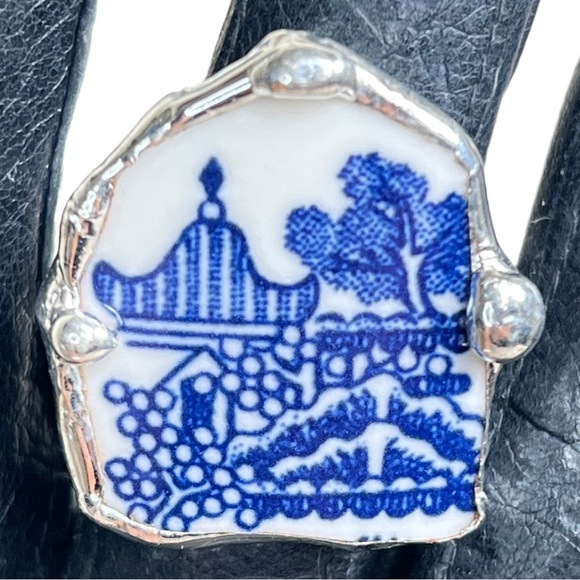 Artisan Crafted Broken China Rings Made from Fragments of Various  Vintage China - Picture 11 of 15
